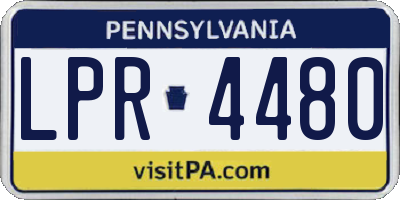 PA license plate LPR4480
