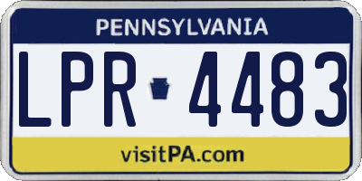 PA license plate LPR4483