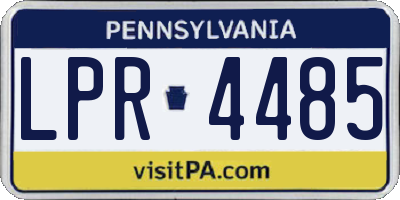 PA license plate LPR4485