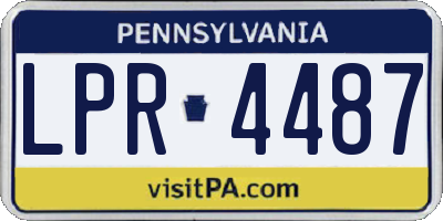 PA license plate LPR4487