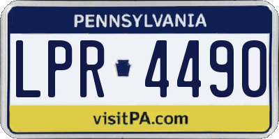 PA license plate LPR4490