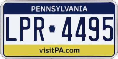PA license plate LPR4495