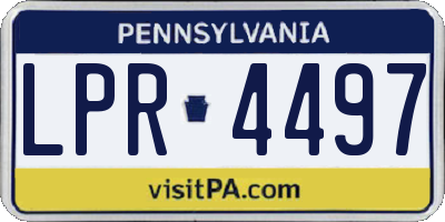 PA license plate LPR4497