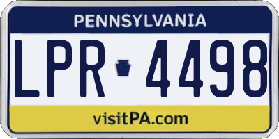 PA license plate LPR4498