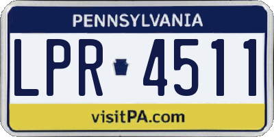 PA license plate LPR4511