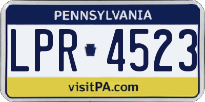 PA license plate LPR4523