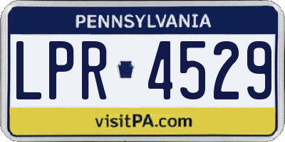 PA license plate LPR4529
