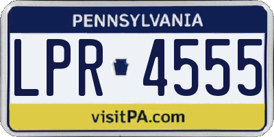 PA license plate LPR4555