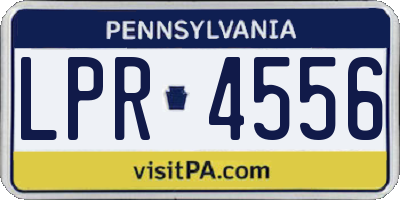 PA license plate LPR4556