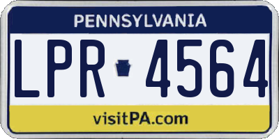 PA license plate LPR4564
