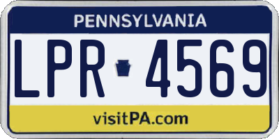 PA license plate LPR4569