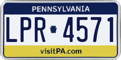 PA license plate LPR4571