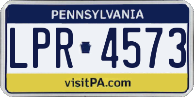 PA license plate LPR4573