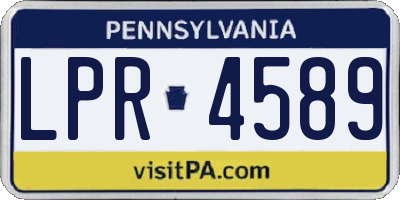 PA license plate LPR4589