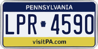 PA license plate LPR4590
