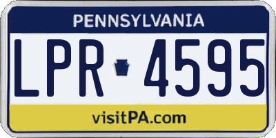 PA license plate LPR4595
