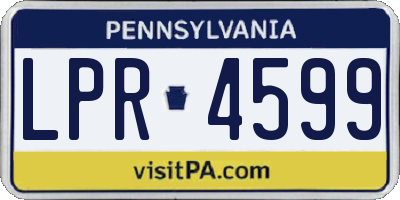 PA license plate LPR4599