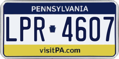 PA license plate LPR4607