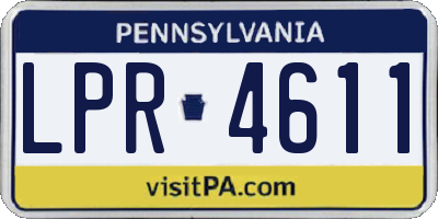 PA license plate LPR4611