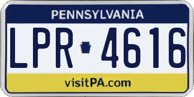 PA license plate LPR4616