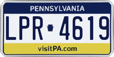 PA license plate LPR4619