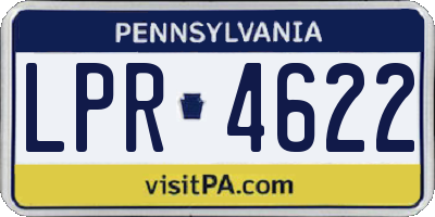 PA license plate LPR4622