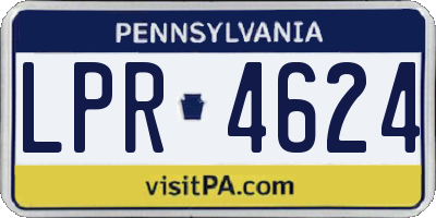 PA license plate LPR4624