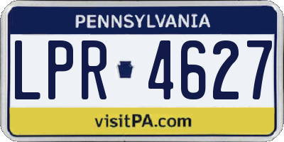 PA license plate LPR4627