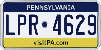 PA license plate LPR4629