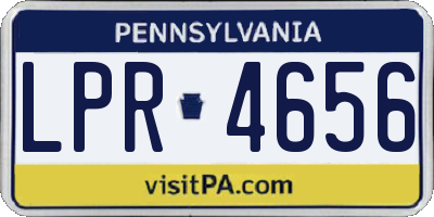 PA license plate LPR4656
