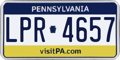 PA license plate LPR4657