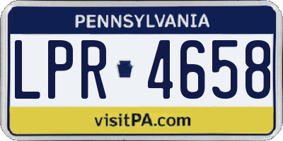 PA license plate LPR4658