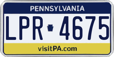 PA license plate LPR4675