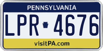 PA license plate LPR4676
