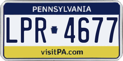 PA license plate LPR4677