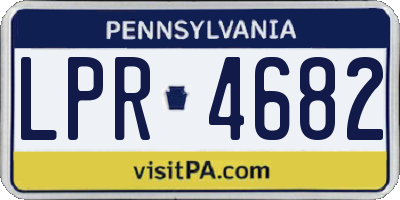 PA license plate LPR4682