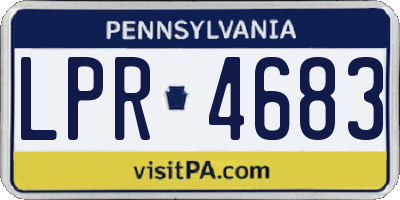 PA license plate LPR4683