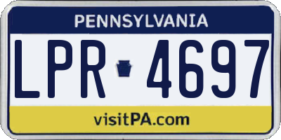 PA license plate LPR4697