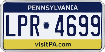 PA license plate LPR4699