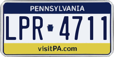 PA license plate LPR4711