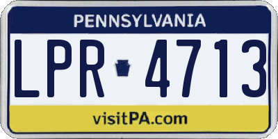 PA license plate LPR4713