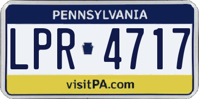 PA license plate LPR4717