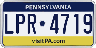 PA license plate LPR4719