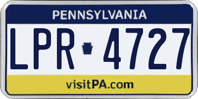 PA license plate LPR4727