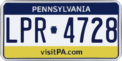 PA license plate LPR4728