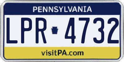 PA license plate LPR4732