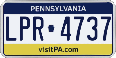 PA license plate LPR4737
