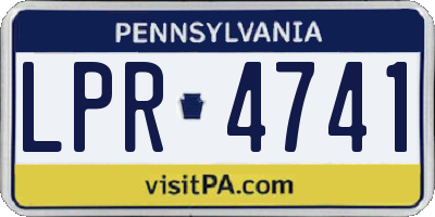 PA license plate LPR4741