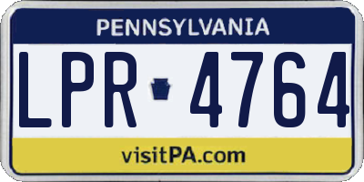 PA license plate LPR4764