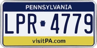 PA license plate LPR4779